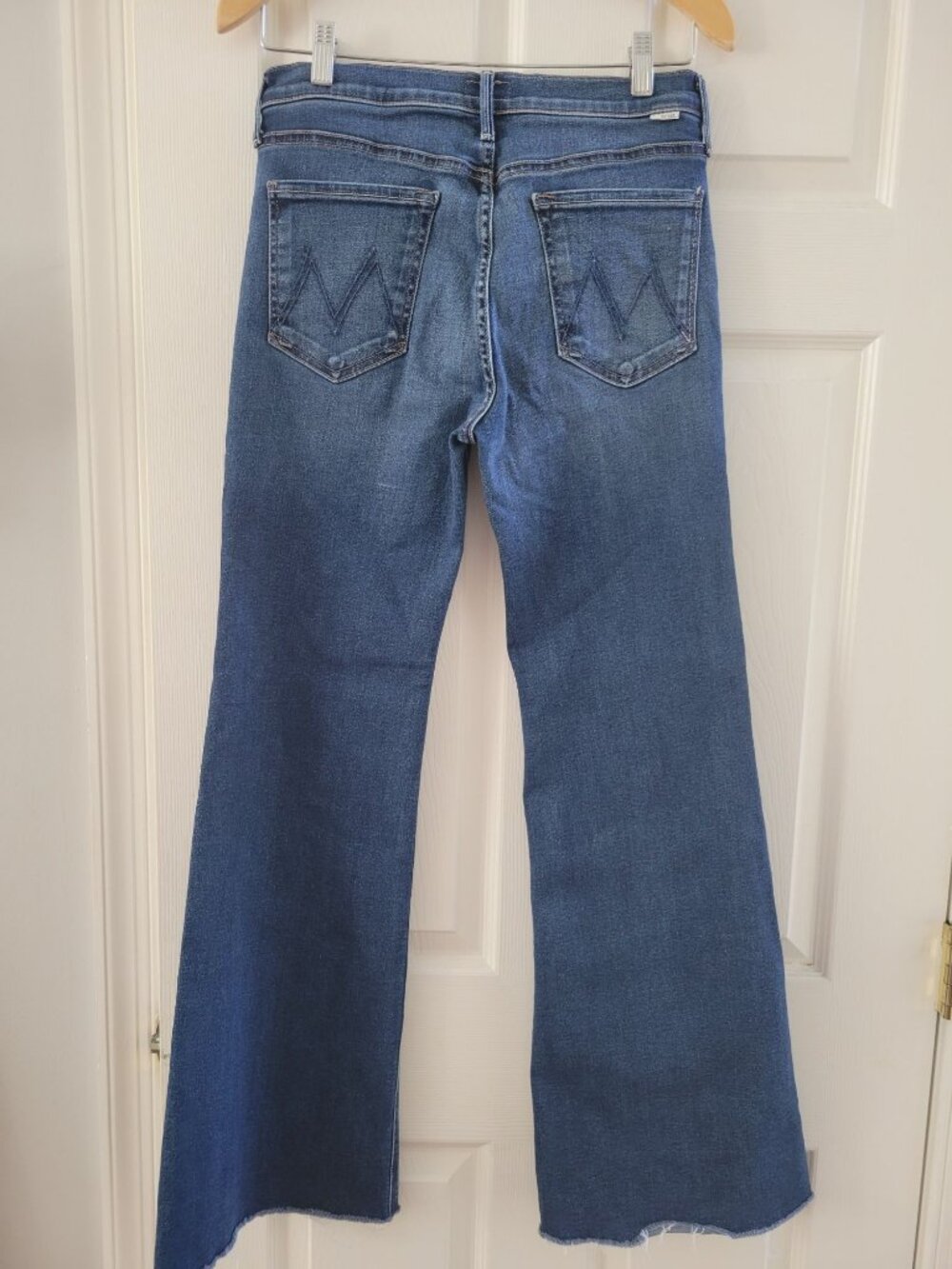 Mother The Lil Doozy Fray Jeans 30 Petite Scorchin Hot Mid Rise Flare leg denim - Picture 6 of 13